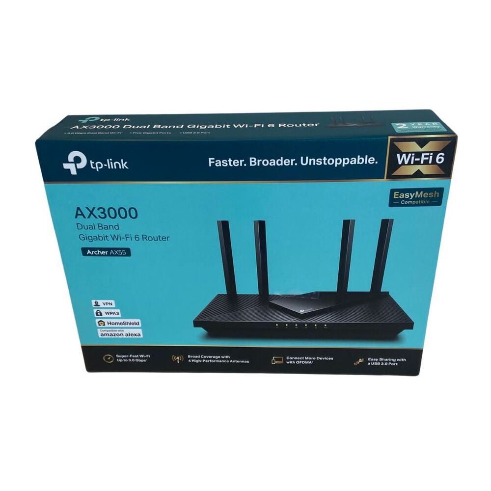 TP-Link AX3000 Dual Band WiFi 6 Router Gigabit Wireless Internet Open Box - Picture 2 of 5